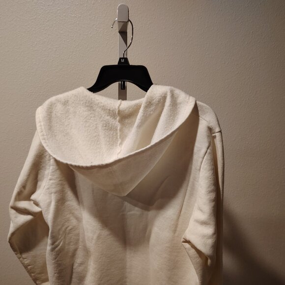 Hanes Women's White Hoodie Hooded Jacket Size XL Full Zipper in Front - Picture 9 of 11